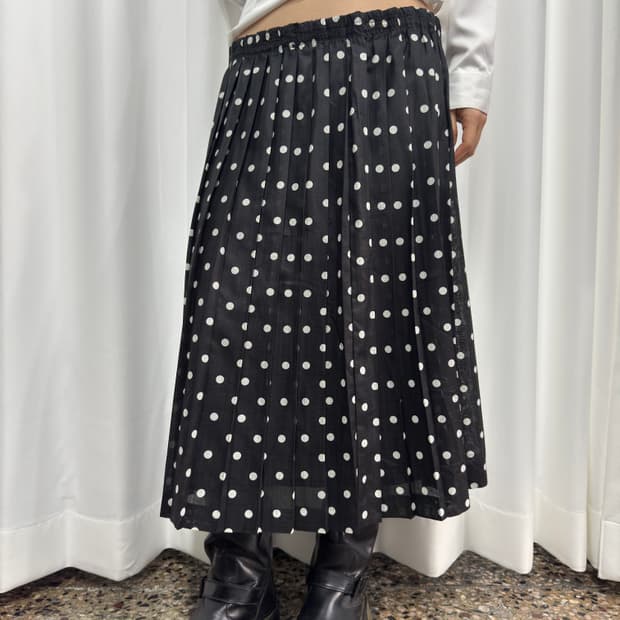 dot pleats skirt
