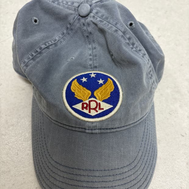 더블알엘 가먼트 다잉 트윌 볼캡 블루