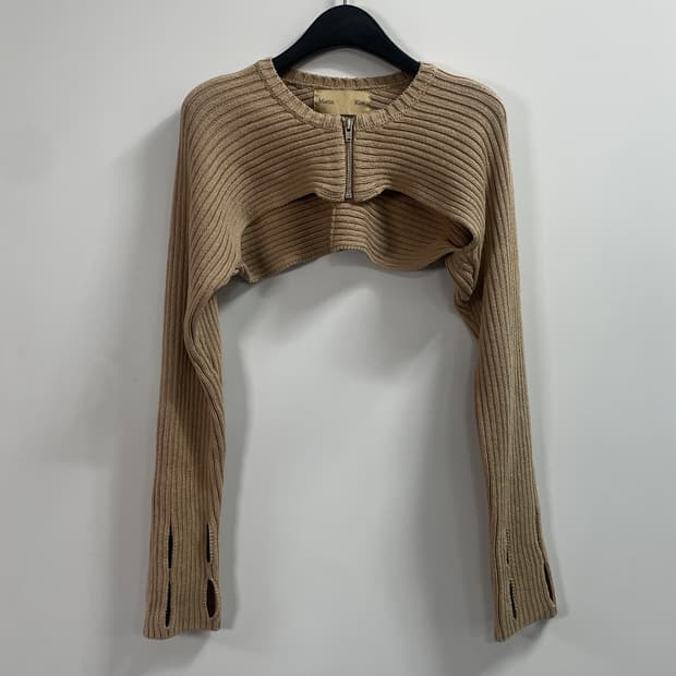 마뗑킴 핑거홀 골지 볼레로 가디건 (on.182)