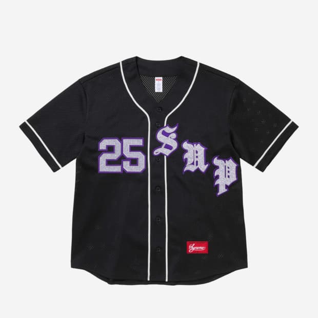 슈프림 올드 잉글리쉬 베이스볼 저지 L