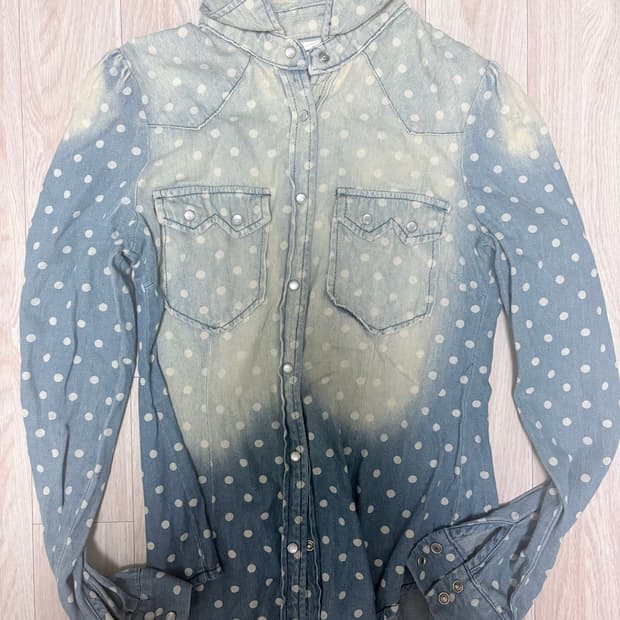 빈티지 도트 청셔츠 Y2k shop502