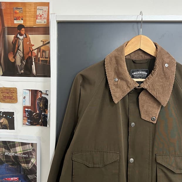 Frizm Works 프리즘웍스 헤리티지 올리브 헌팅 자켓