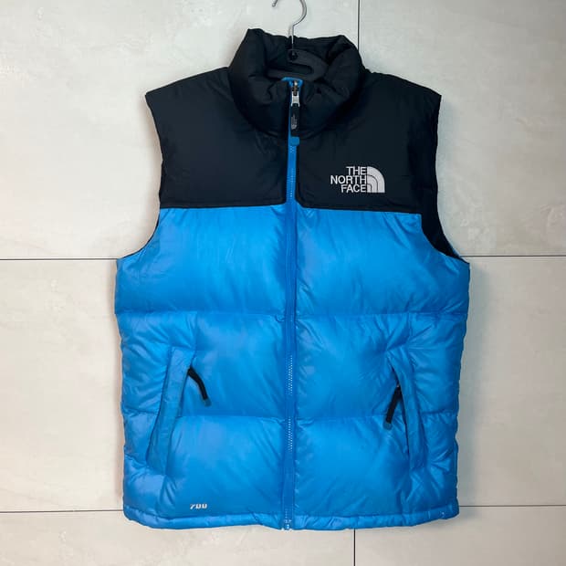 노스페이스 700 눕시 패딩 조끼 베스트 블루 [90]