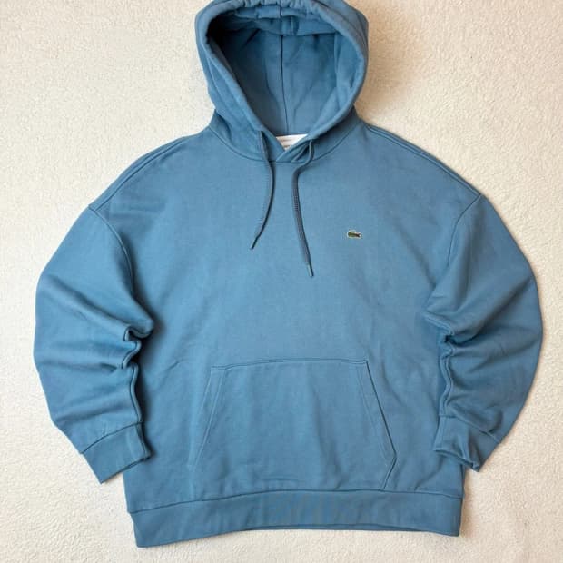 라코스테 헤비코튼 로고 오버 후드티 PN6287