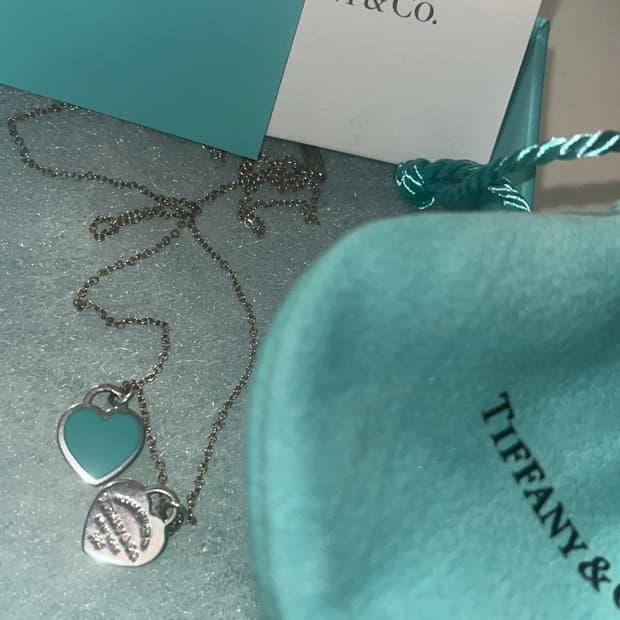 티파니앤코 더블 하트 목걸이