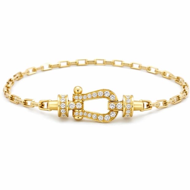 프레드 다이아 포스텐 팔찌 미디움 옐로우 골드