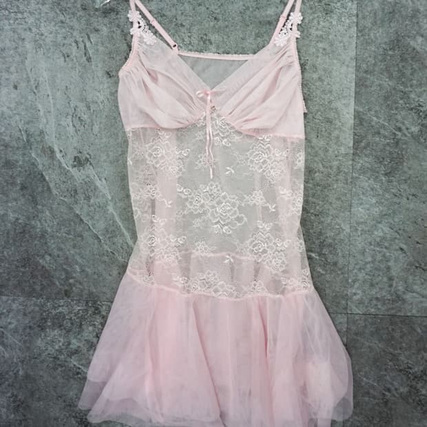 Pink Lace Slip