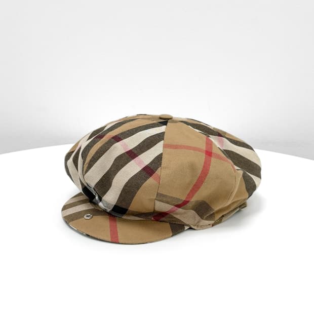 버버리 빈티지 체크 뉴스보이 캡