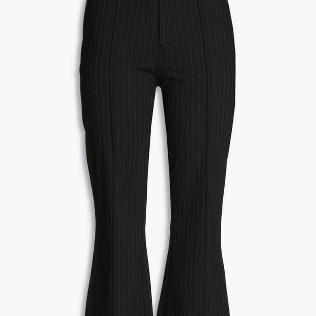 Stripe crop twill pants