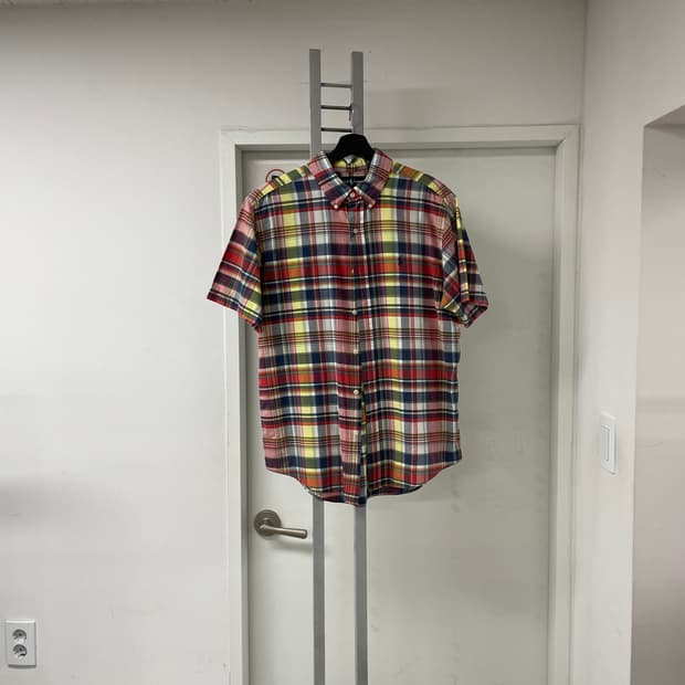 폴로 체크 반팔 셔츠 XL