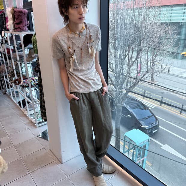 linen slacks
