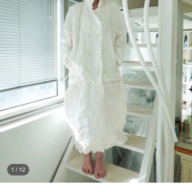 Eonts 에옹쓰 Paper Vintage Coat - white