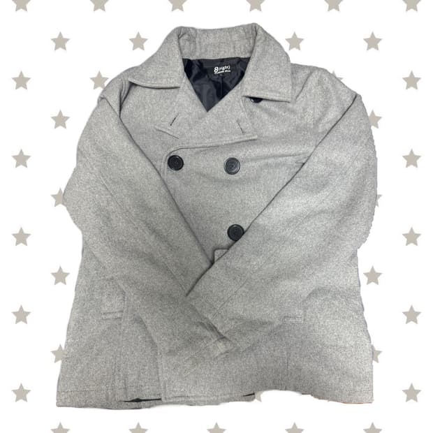 그레이 버튼 코트/ 하니코트 (미착용)