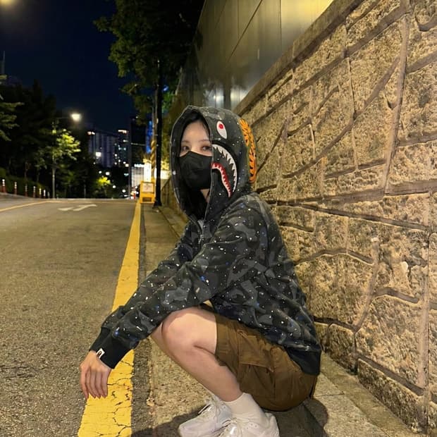 (BAPE) 샤크 풀집업 후드 – 다크 카모