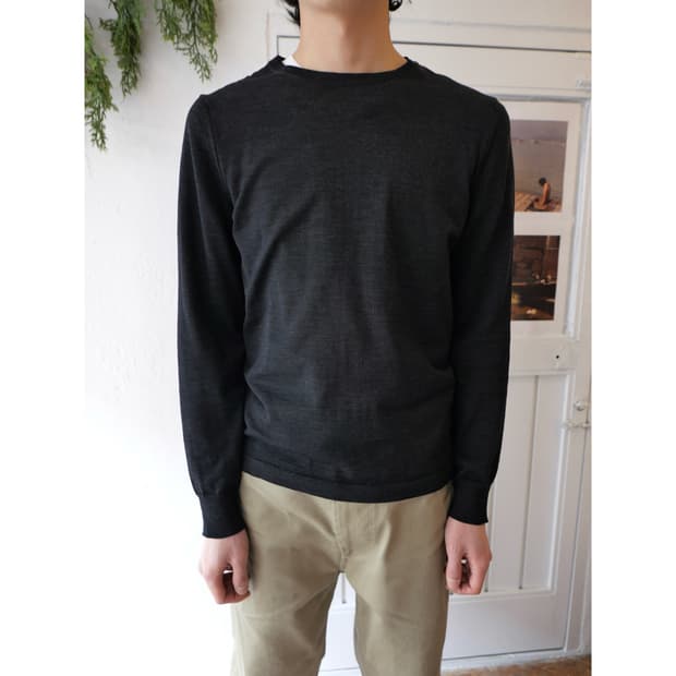 비즈빔 엘보우 패치 니트