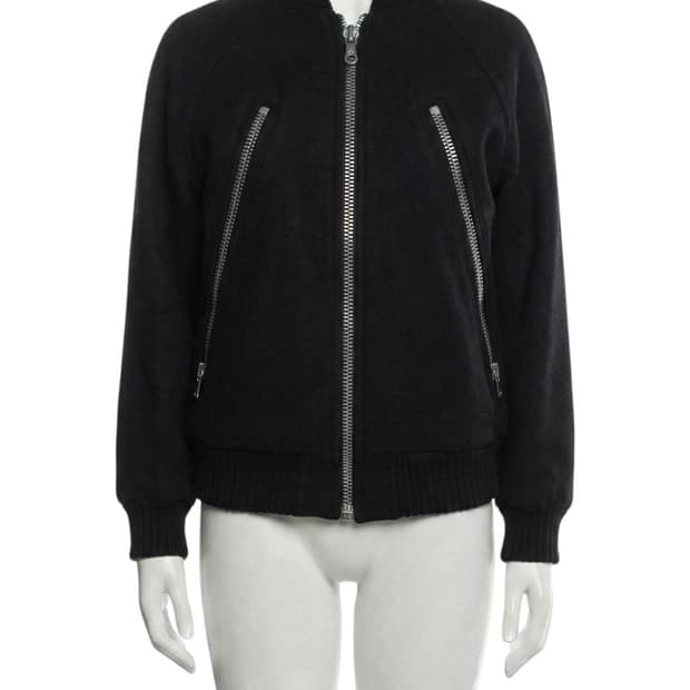 zip wool blouson