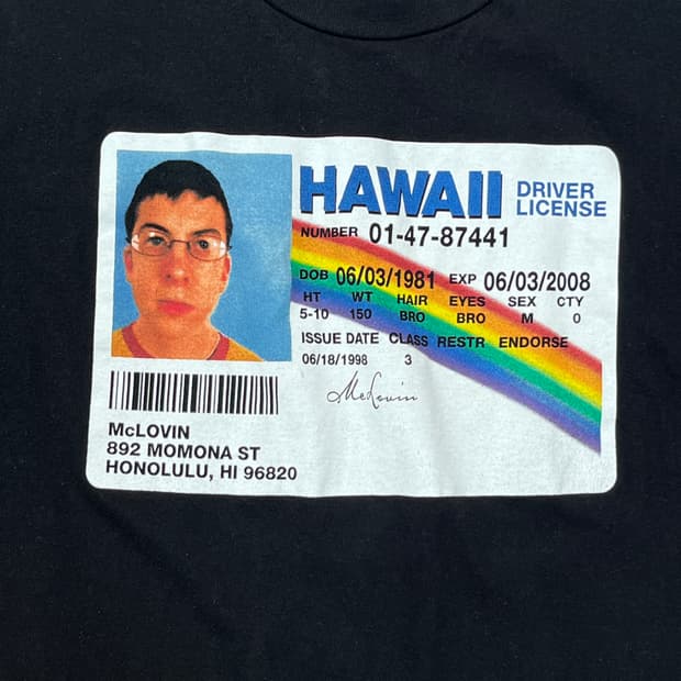 Superbad 2007 McLOVIN 슈퍼배드 맥러빈 라이센스 티셔츠