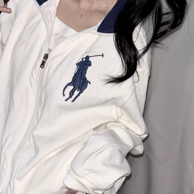 🐰폴로 랄프로렌 빅포니 데일리 꾸안꾸 유일 매물 코튼 집업🪽🖤