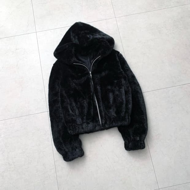 헬무트랭 포우 밍크 봄버 자켓