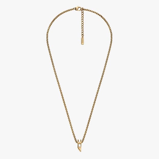 Diesel D 로고 목걸이 골드 새상품