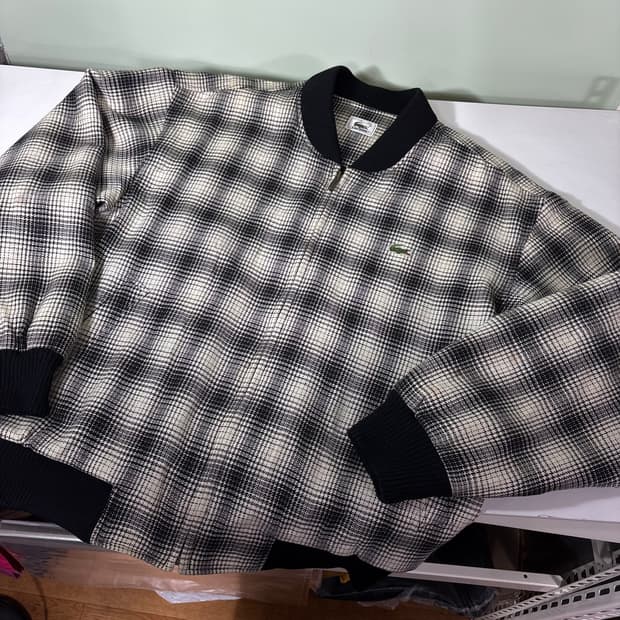 105 라코스테 옴브레 체크 봄버 블루종