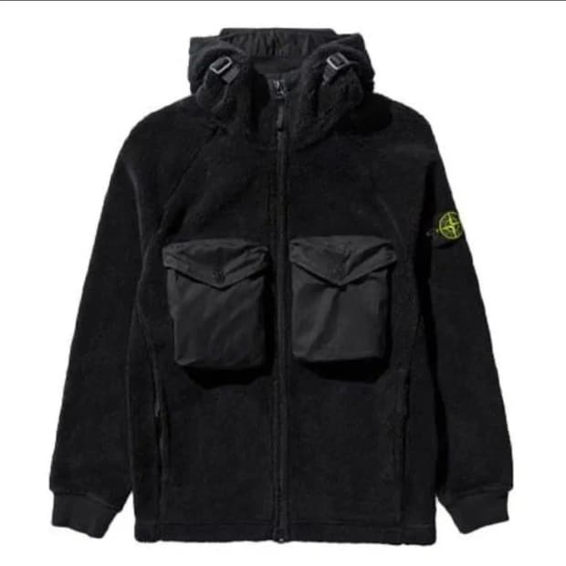 스톤아일랜드 21'FW 포켓 후리스 후드 자켓 3XL