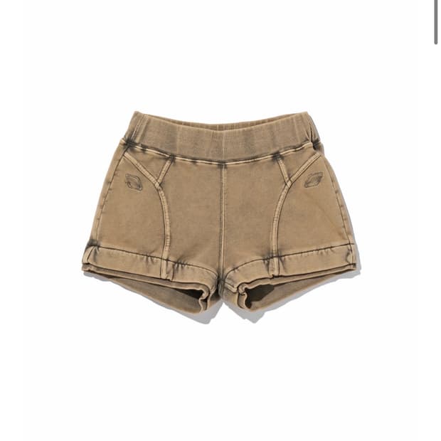 MICRO WASHED SHORT - BLEACHED MUD