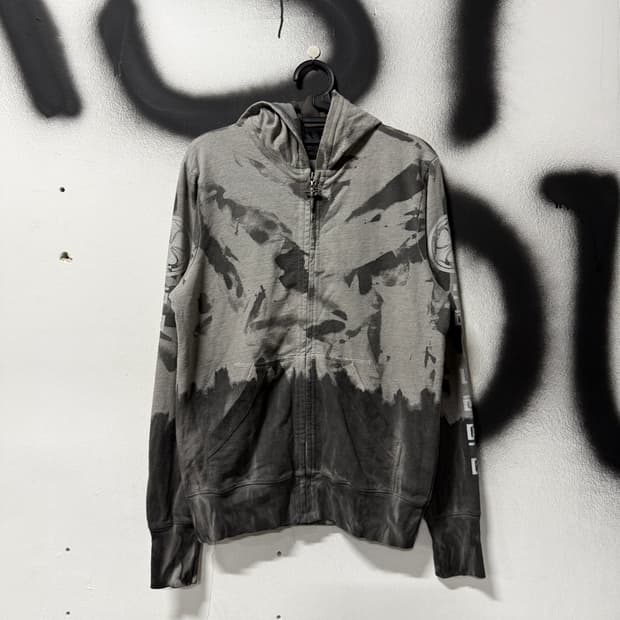 Salvage 핸드 크래프트 타이다이 프린팅 디테일 집업 후디