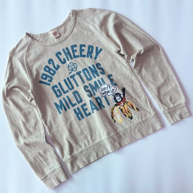 글러튼즈(Gluttons) 제니퍼 몽키 빈티지 래글런 티셔츠