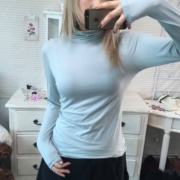 일본빈티지 소라 폴라 풀오버 롱 슬리브