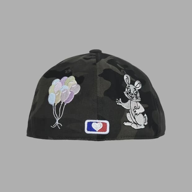 더뮤지엄비지터 rabbit embroidery cap 모자