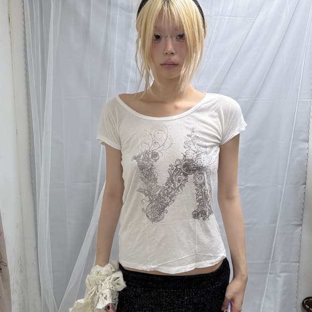 [NO ID] Grunge Graphic T-Shirt