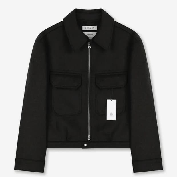 비슬로우 캐시미어 밀리터리 자켓 블랙 L