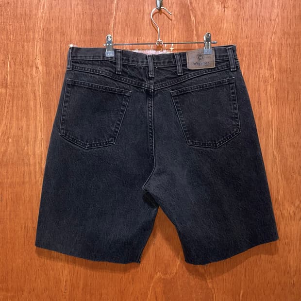 (34) Wrangler 랭글러 컷오프 데님 쇼츠 반바지 블랙