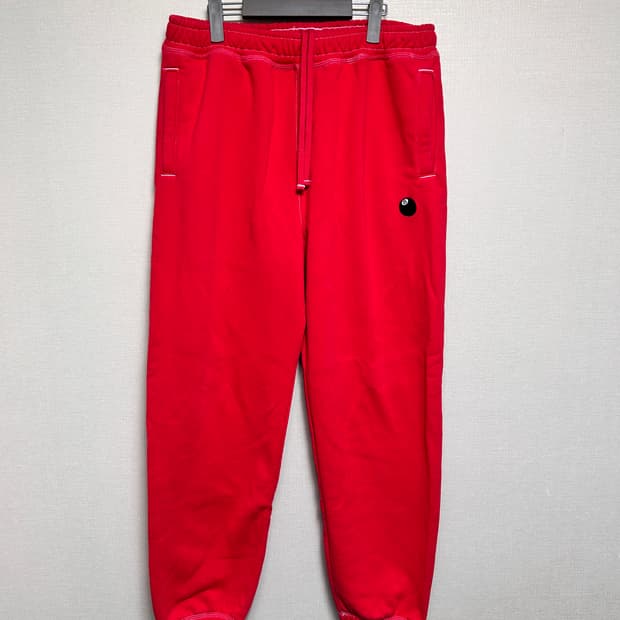 [L] 스투시 스웻팬츠 8볼 레드