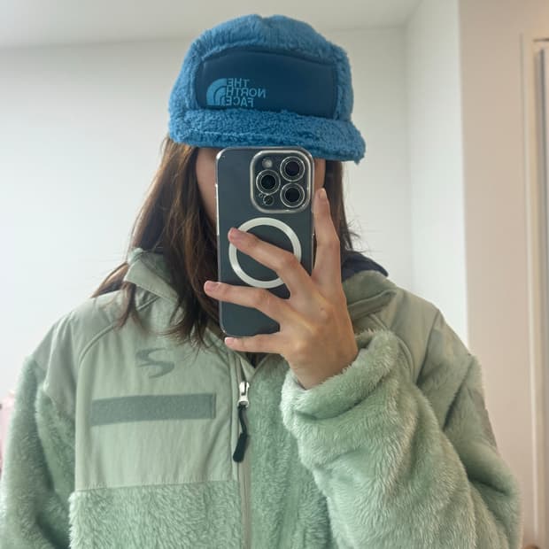 노스페이스 희귀 리사이클링 후리스모자