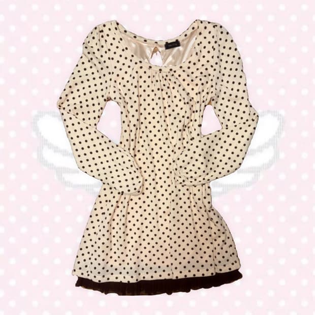 바닐라초코맛 히메갸루 모리걸 도트원피스