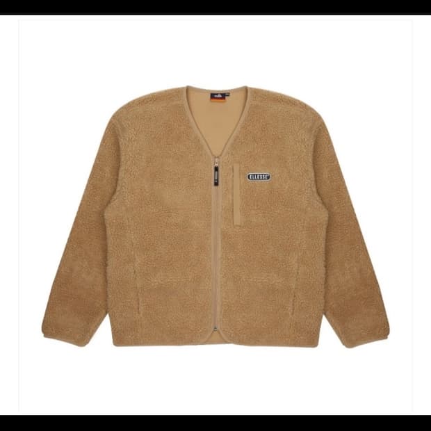 엘레쎄 베이직 보아 뽀글이 후리스 집업 자켓 브라운