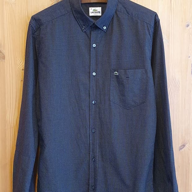 95.라코스테 체크셔츠
