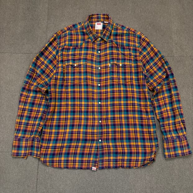 levis 리바이스 웨스턴 플란넬 체크셔츠 L