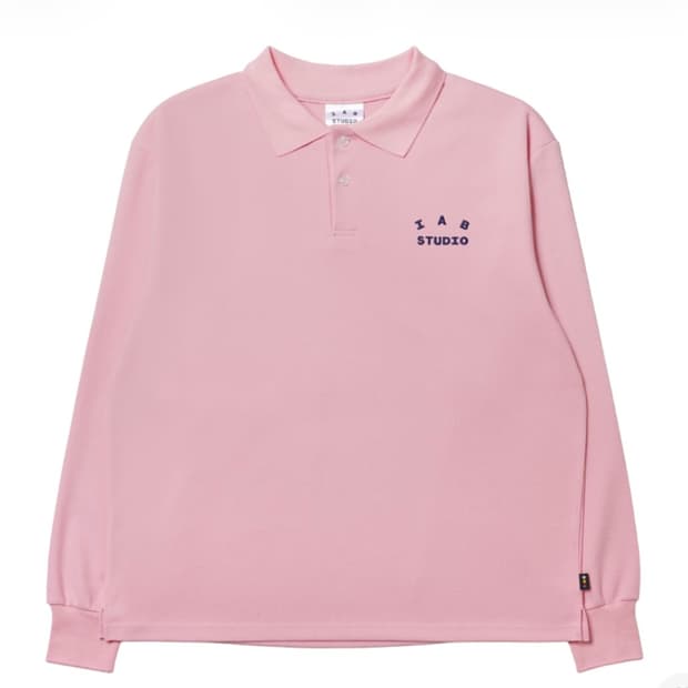 아이앱 스튜디오 피케 롱슬리브 XL 핑크