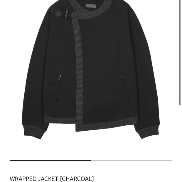 산산기어 WRAPPED JACKET [CHARCOAL] 1 사이즈