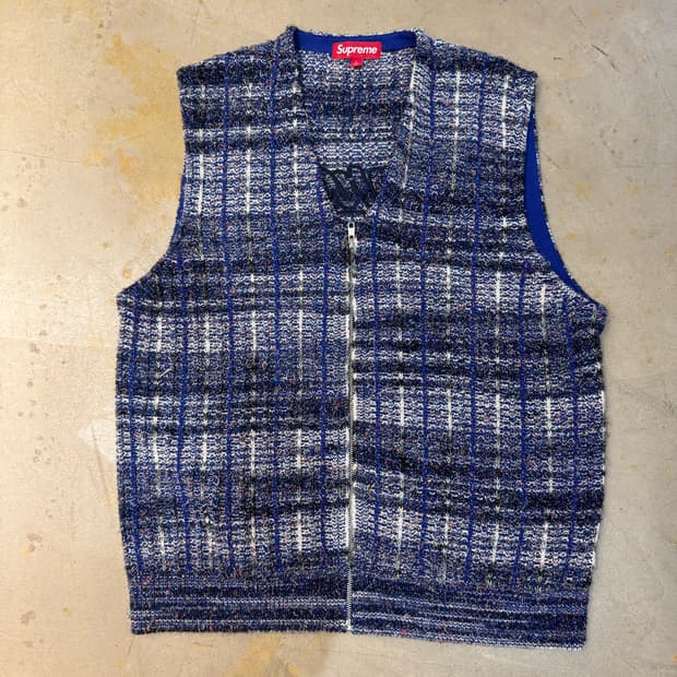 Supreme Speckled Zip up Sweater Vest