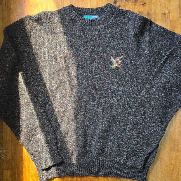 빈티지 울 자수 니트 XL 