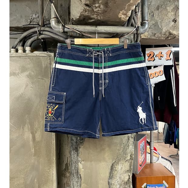 폴로 랄프로렌 밴딩 하프 팬츠 네이비 L #csz3718
