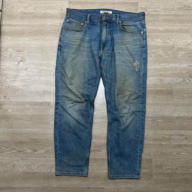 타미힐피거 진스 워싱 데미지드 데님 청바지 34