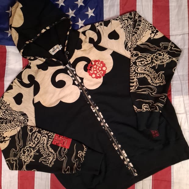 오리지날 카라쿠미 타마시 오리엔탈 드래곤 후드집업