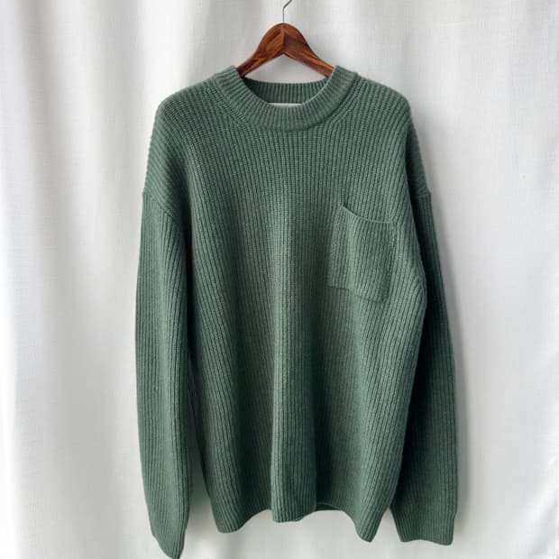 Series 시리즈 울캐시미어 혼방 원포켓 헤비웨이트 니트 110