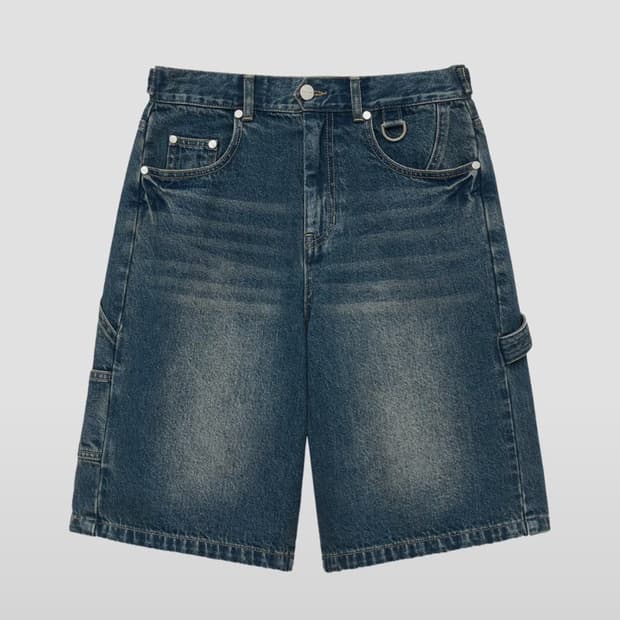 CARPENTER DENIM SHORTS BLUE