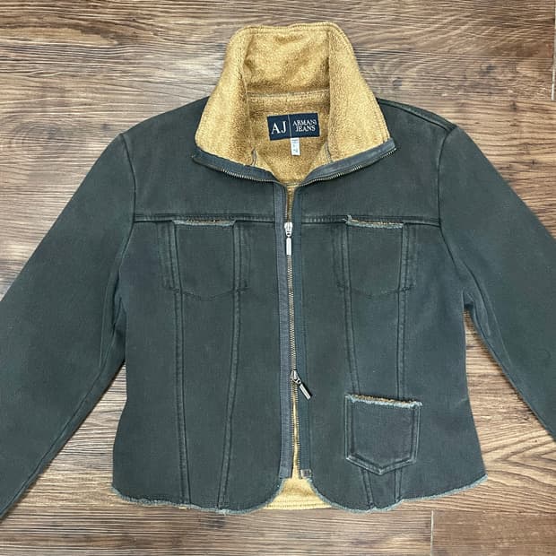 아르마니 진스 이태리제 투웨이 자켓 그레이